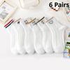 6 Pairs Women's Socks Autumn Mid Barrel Ins Korean Edition Versatile Four Seasons Short Barrel Japanese Cute College Socks