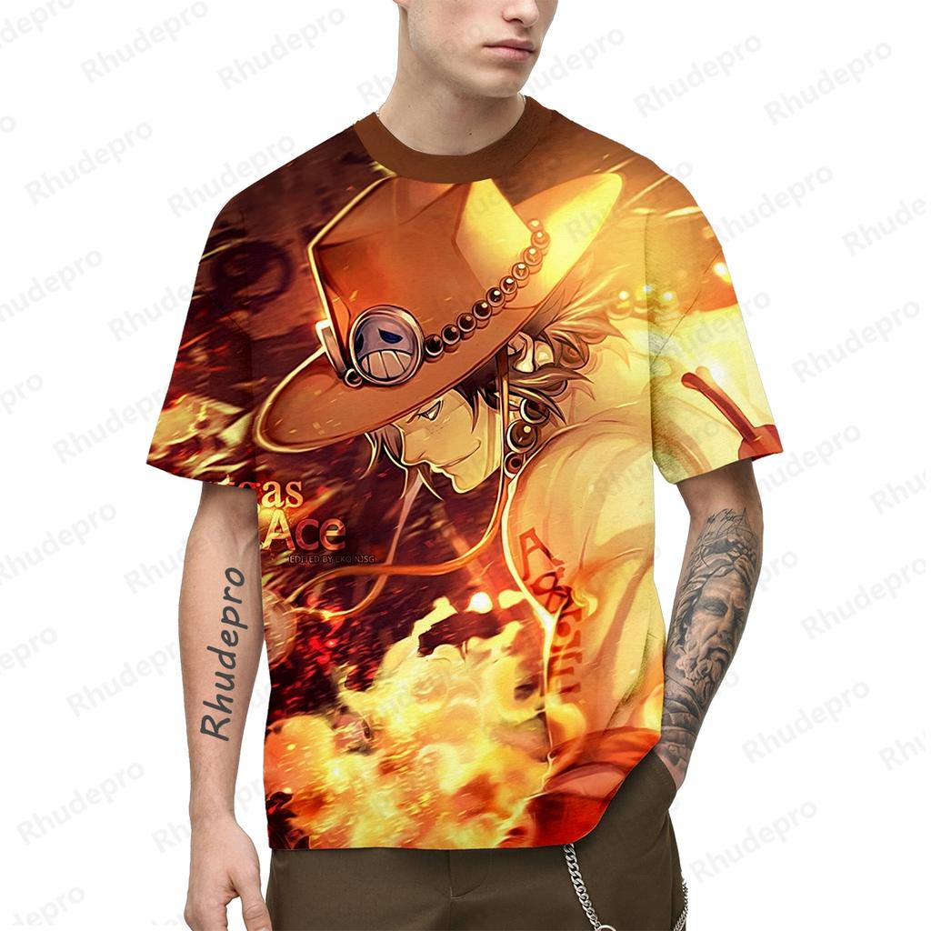 One Piece Популярная аниме-футболка 3d Япония Харадзюку аниме мужская с коротким рукавом косплей Луффи рубашка с принтом футболка мужская одежда топ