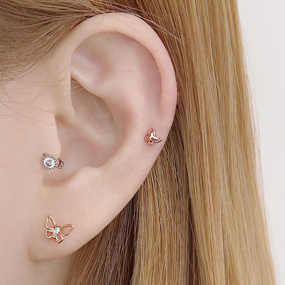 (1+1) Fashion Circle Ring Piercing One Side Sale