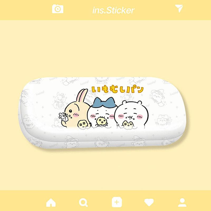 Коробка для хранения мультфильмов Chiikawa, японская, простая, продвинутая, движущаяся, аниме-печать, очки Hachiware Usagi, весенняя коробка для хранения, подарок