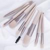 Mini 8 Makeup Brush Set Ins Eye Shadow Brush Foundation Blush Brush Novice Soft Hair Portable Makeup Brush