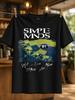 Simple Minds Street Fighting Years Панель с обложкой альбома с сине-желтыми подписями Landse и логотипом группы Унисекс Все футболки