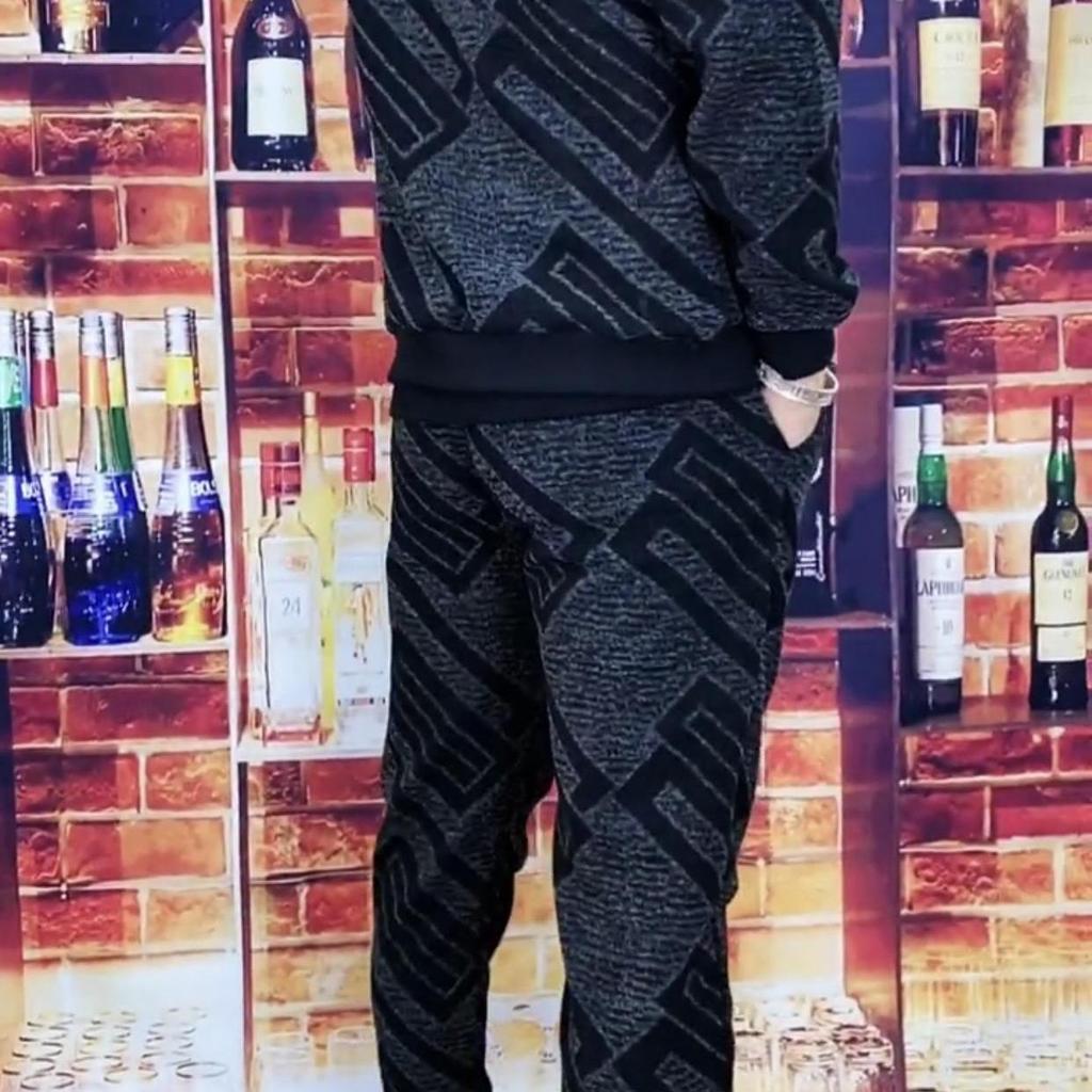 Men's Two-Piece Hooded Sportswear Set: Autumn/Winter, Spliced Design, Casual, Comfortable, Long-Sleeved with Trousers