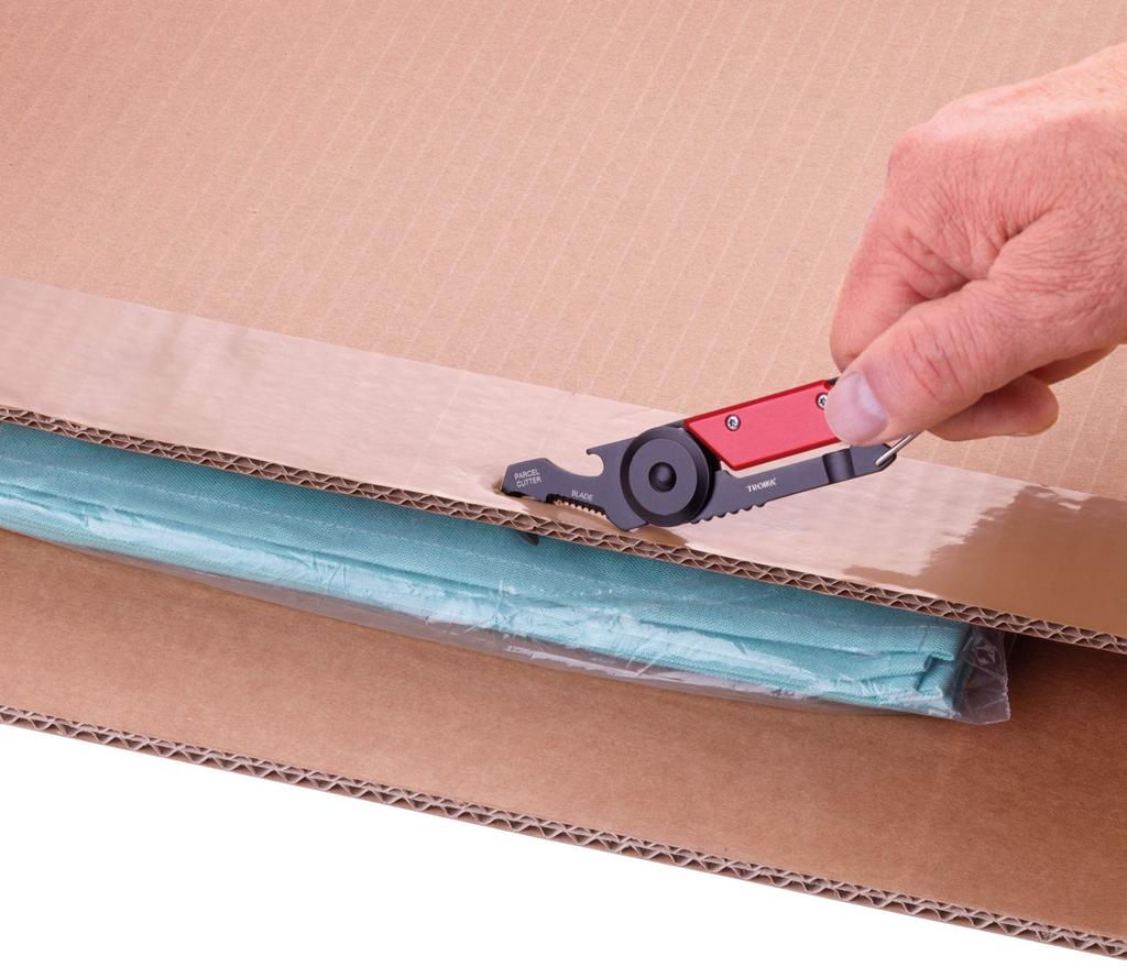 TROIKA Egon Gold Mini with Cardboard Cutter Multi-Tool (TR-KTL26-GO)