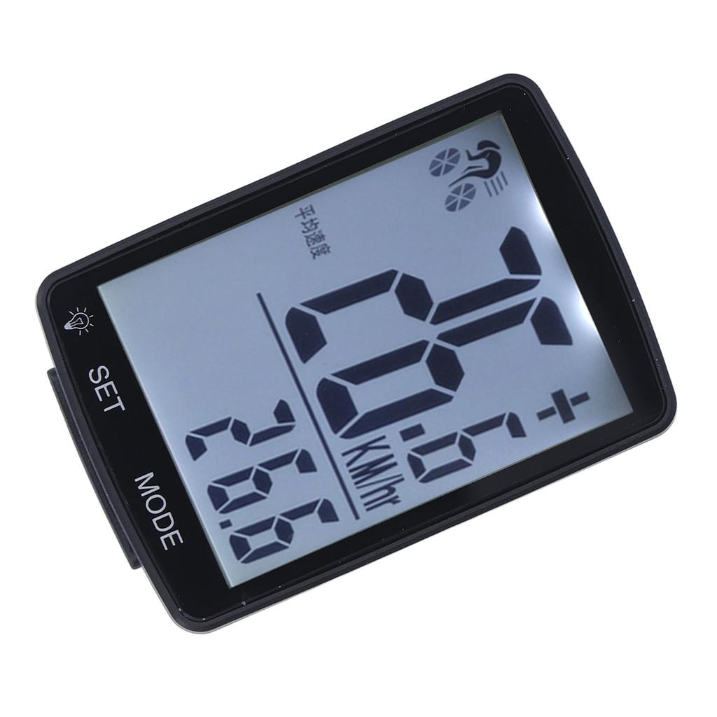 Беспроводной велокомпьютер-спидометр, водонепроницаемый одометр для велоспорта, экран 2,8 дюйма, светодиодная подсветка, черный с белым светом