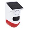 Solar Motion Sensor Alarm Outdoor Alarm 120dB Loud Siren LED Strobe Lights Sound Security Alarm
