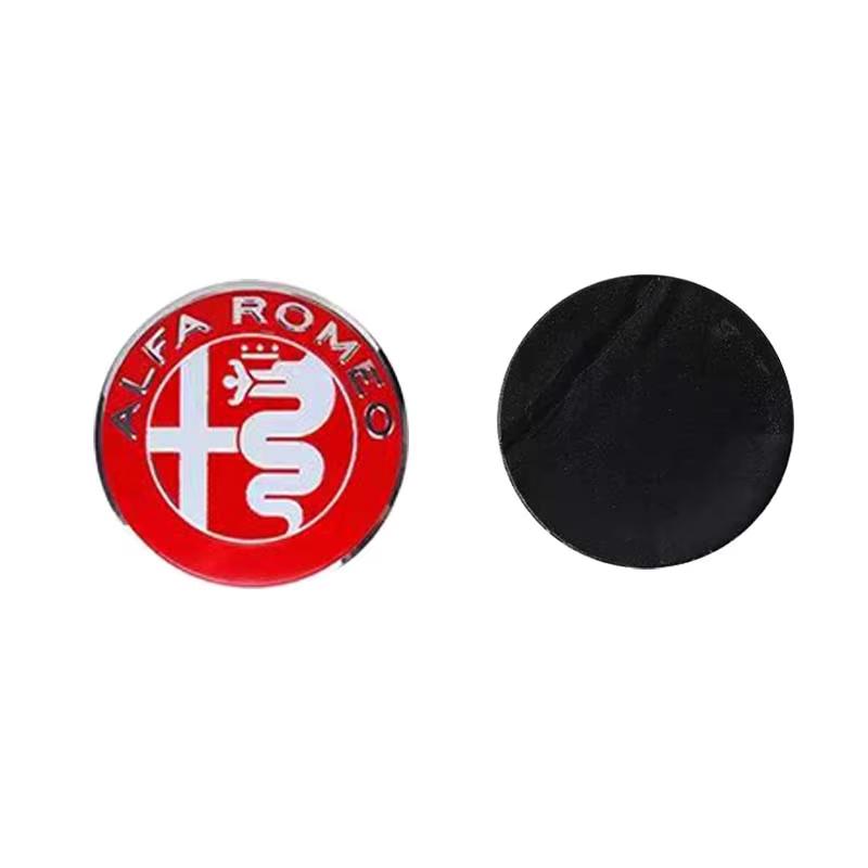 yridp5 1Pcs 40mm For Alfa Romeo Mito Giulia Giulietta 147 156 166 159 Stelvio Sportiva 4C 8C GT Car Steering Wheel Logo Badge Sticker