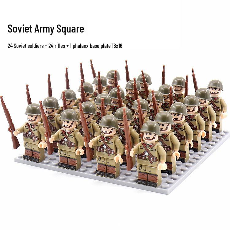 Набор из 24 фигур Cross Military: Игрушка «Квадратная форма восьми наций» с базовыми пластинами для винтовок