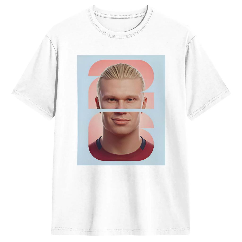 Erling Haaland 2026 100 Cotton T Shirt For Unisex Summer Y2K Fun TShirts Crew Neck Harajuku Tee Shirt Plus Size Wholesale Tops