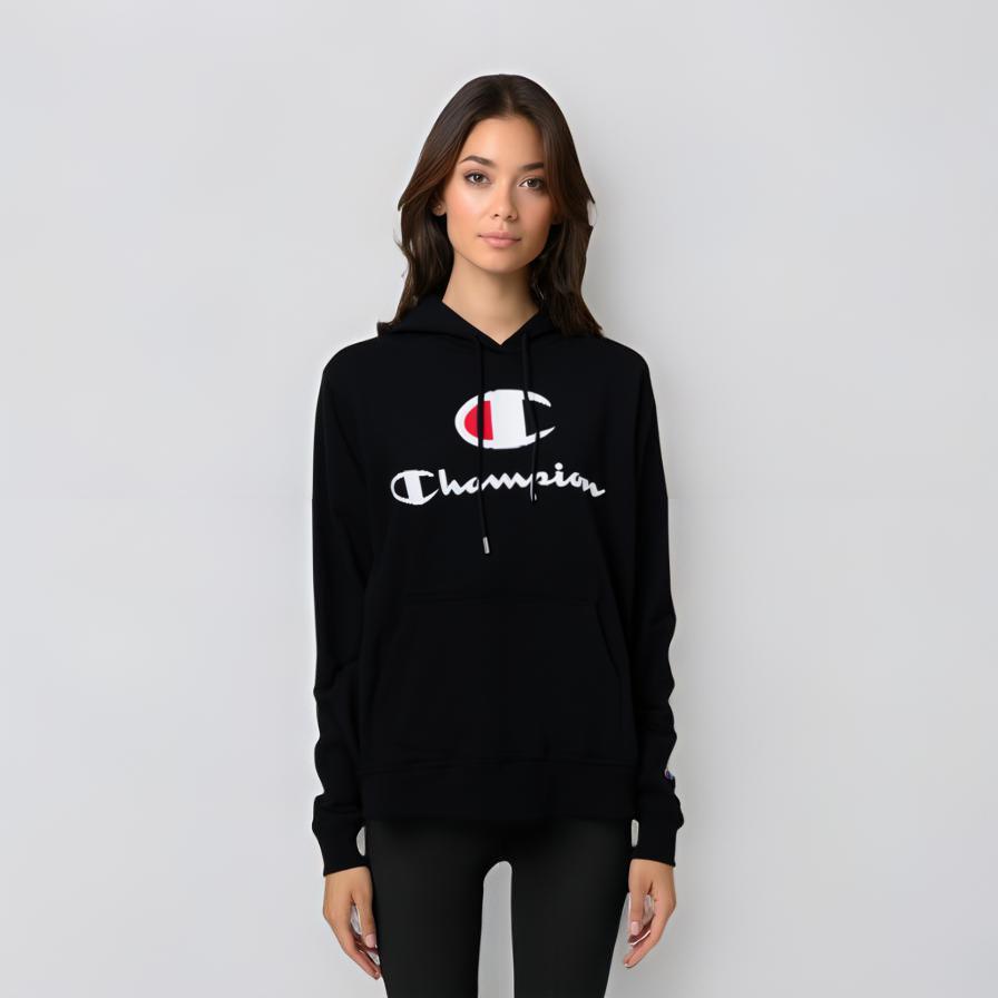 Champion Script Logo Solid Color Fleece Lined Sweatshirt US Version Unisex GF89H-586222