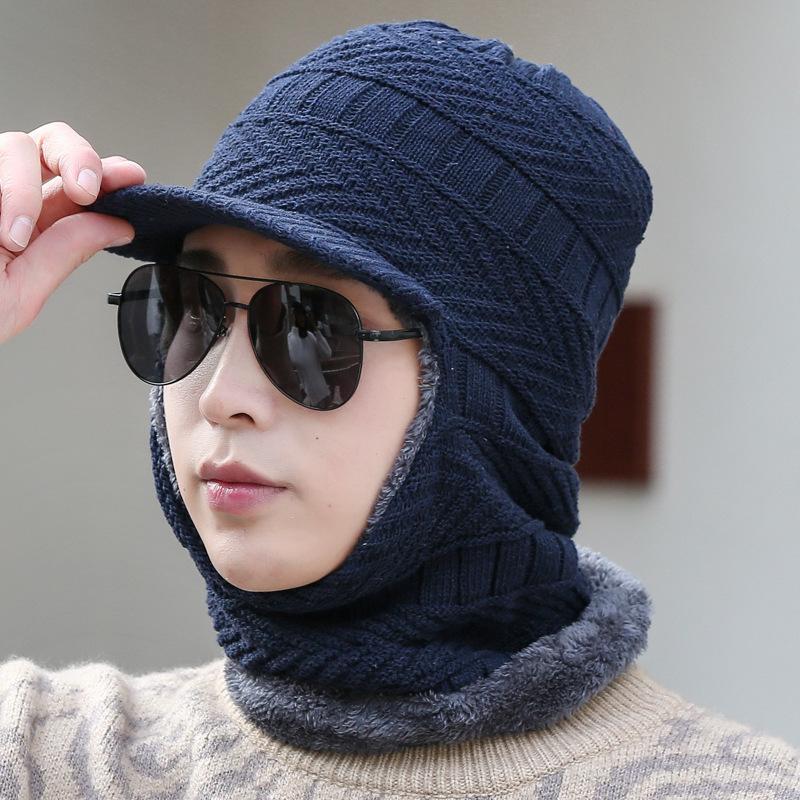 Зимняя шапка шапки шапки зимние шапки для мужчин женщин шерстяной шарф шапки Балаклава маска вязаная шапка