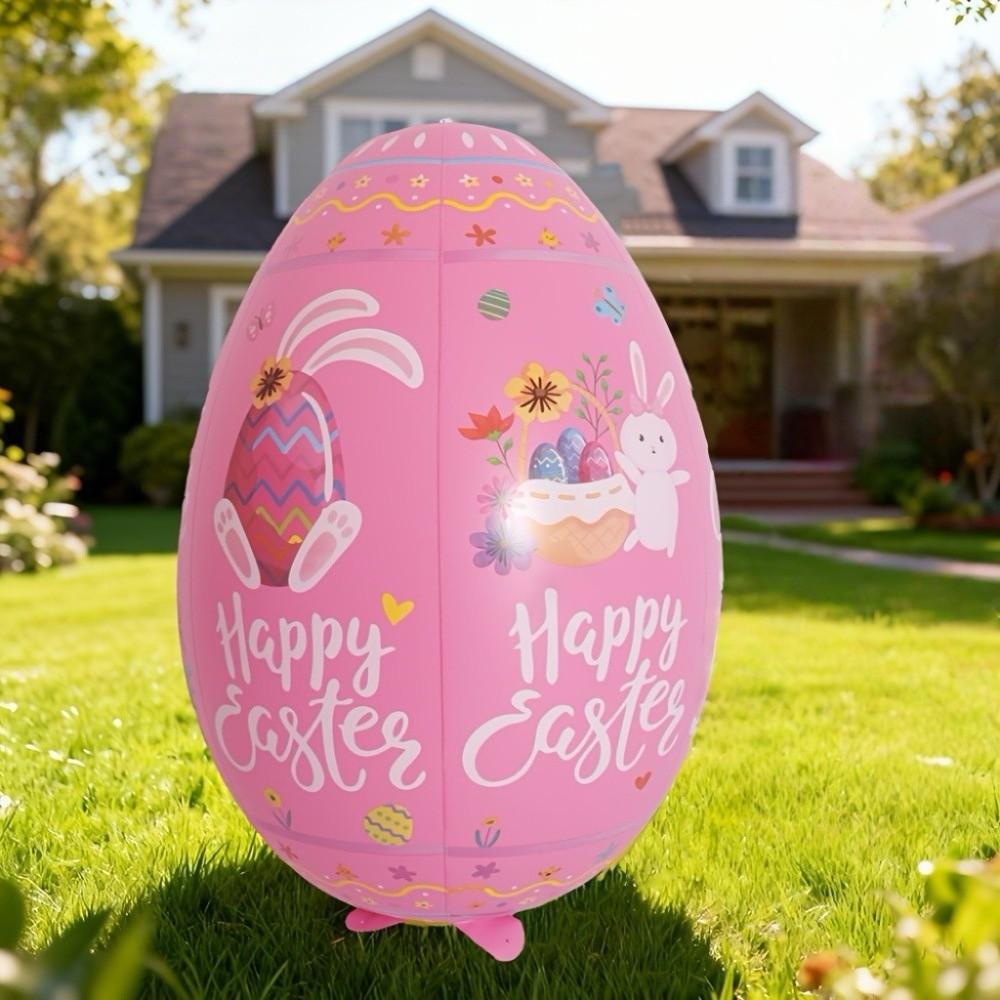 Reusable 41 Inch Easter Egg Balloon Easter Bunny Easter Decor Cute Giant Easter Egg Garden Pendant
