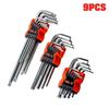 9PCS Double-End L Type Screwdriver Hex Allen Key Torx Wrench Set Screwdriver Bits Star Spanner Key Hand  Repair Tools