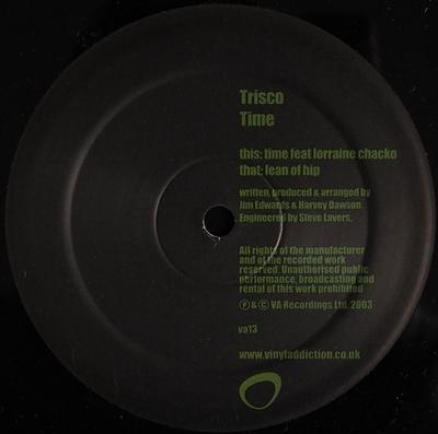 12-дюймовая пластинка TRISCO - Time va13 Vinyl Addiction 2003 UK Dance & Electronica Б/У