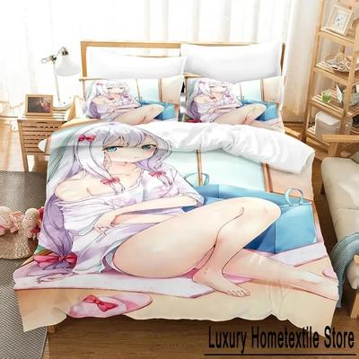 Аниме Izumi Sagiri Eromanga Sensei Постельное белье Пододеяльник Постельный комплект Одеяло Чехол Наволочка Одеяло размера king-size Мальчики Взрослые