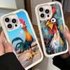 Чехол для телефона iPhone 17 Air 16E 15 16 Pro Max Курица Курица Петух Чехол 14 Plus 13 12 Mini Мягкий Силиконовый Fundas