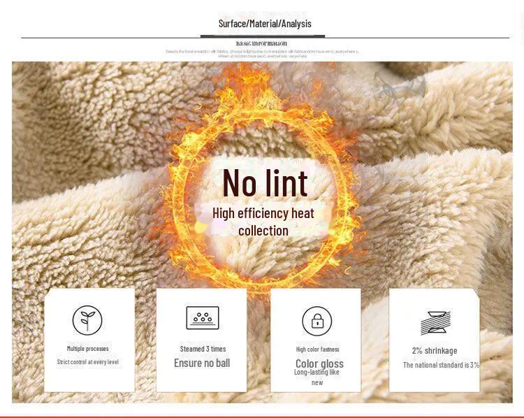 Мужские теплые повседневные брюки из утолщенной овчины на бархатной подкладке: Большой размер, непродуваемая верхняя одежда для среднего и пожилого возраста.