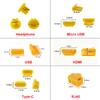 JCD 10pcs Silicone Type-C Micro USB Dust Plugs Phone Anti-dust Protector Cover USB Charging Port HDMI-Interface RJ45 For Laptop2