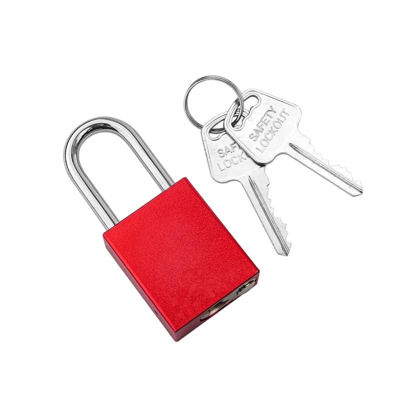 Made in China Aluminum Safety Padlock 38mm Steel Shackle Keyed Differ QLP38 Multipurpose Industrial Lock