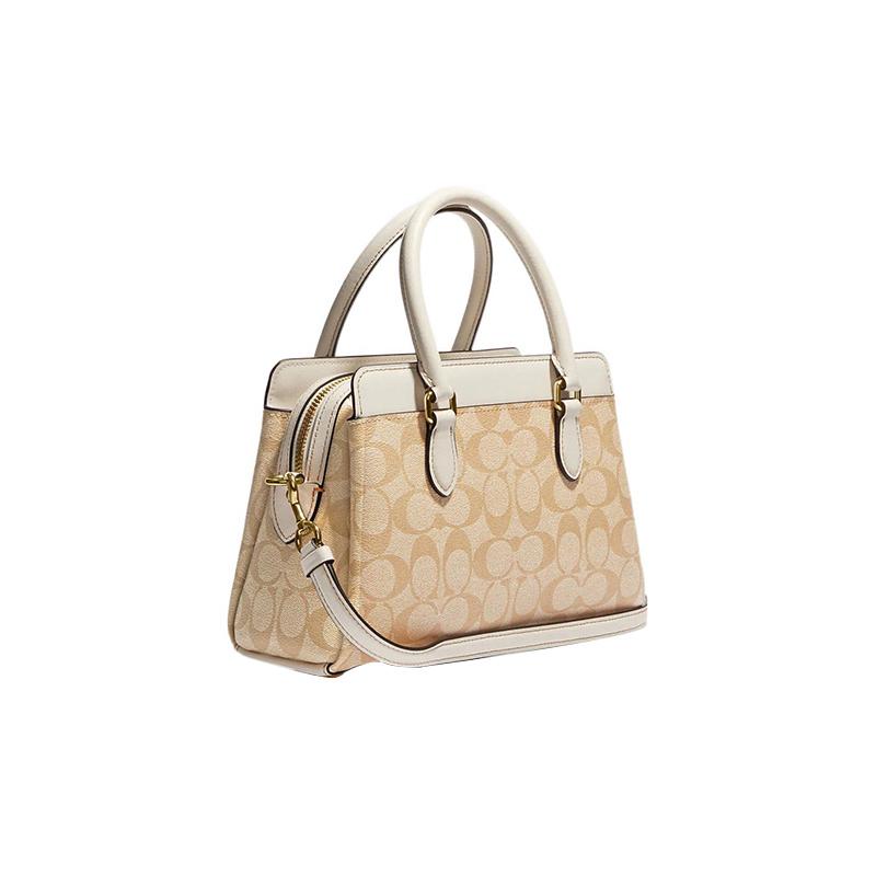 COACH handbag Darcie 26 three-dimensional applique presbyopia zipper closure canvas with leather Kelly bag shoulder crossbody medium size women's