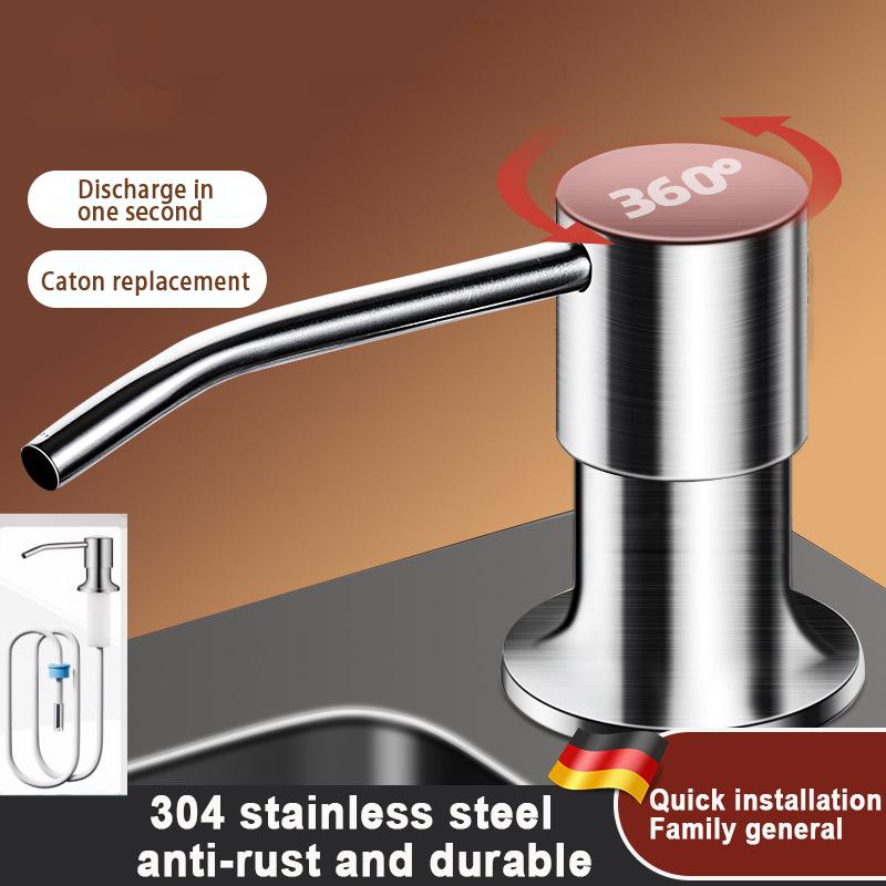 Дозатор мыла для раковины Встроенный дизайн Бутылка для жидкости. Гидравлический дозатор мыла для кухни Дозатор мыла для кухонной мойки