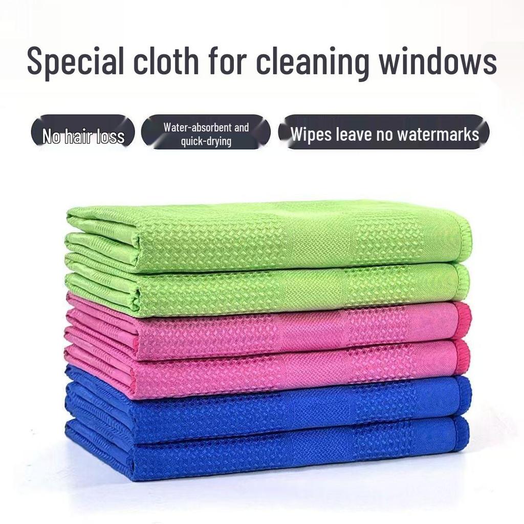 Streak-Free Lint-Free Absorbent Cleaning Cloth for Glass, Mirrors, and Bathrooms