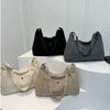 Chic And Spacious Black Canvas Tote Bag For Daily Commute And School
