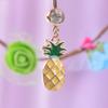 Fashion Puncture Decoration Belly Button Inlaid Diamond Stainless Steel Pineapple Belly Navel Nail Navel Buckle