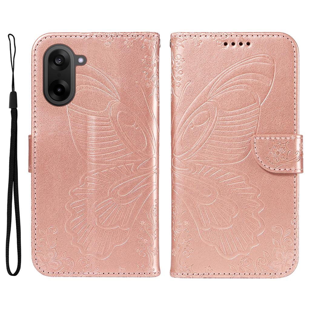 For OnePlus Nord CE5 5G/OnePlus Ace 5 Racing 5G Case Butterfly Pattern PU Leather Folio Flip Phone Cover