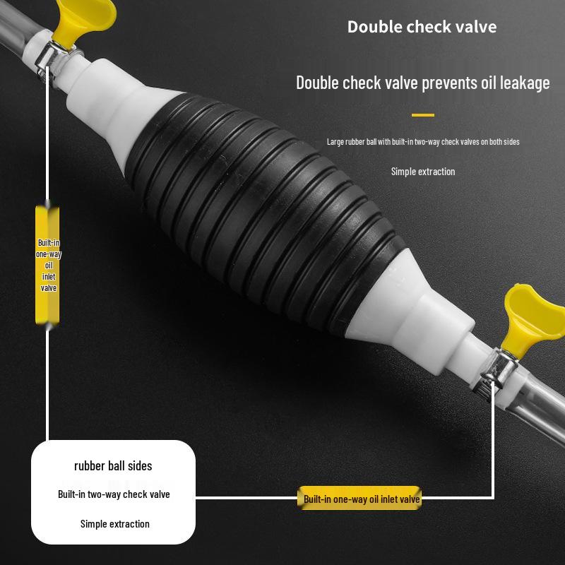 Manual Fuel Tank Oil Extraction Suction Pipe - Self-Priming Gasoline Pump Gadget for Household Use