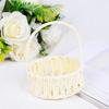 Hand-Woven Flower Lace Storage Basket Shopping Storage Hamper Basket  For Plant Home Wedding