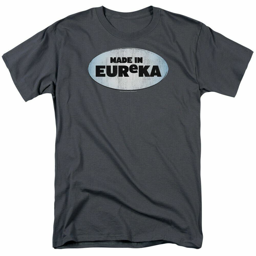 Eureka Made In Eureka T Shirt Mens License Classic Sci-Fi TV Tee Charcoal