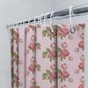 Vintage Pink Floral Shower Curtain Bath Decor Waterproof Fabric Home Decoration Romantic Rose Garden Printing Wall Hanging for B