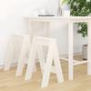 VidaXL 2x Bar Chairs Kitchen Stools Bistro Seats Living Room Furniture Indoor Counter White 40x40x60 Cm Wood 823665