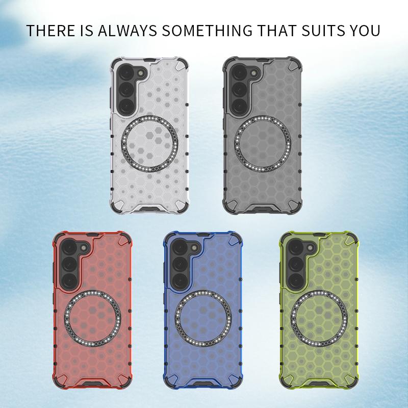 Для Samsung Galaxy S23 Plus 5g Магнитное кольцо задняя крышка телефона чехол Magsafe кольцо беспроводная зарядка объектив защита противоударные чехлы