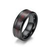Men Tungsten Carbon Fiber Dragon Piece Ring Black Hip Hop Couple Rings Nibelungen Tungsten Jewellery Accessories for Women