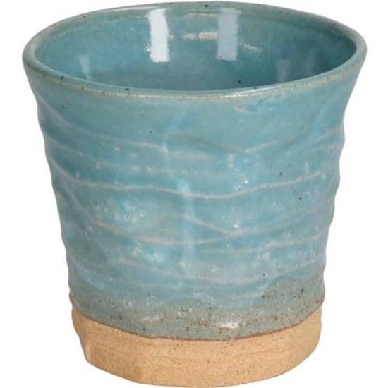 Mino ware blue glaze shochu cup ceramic tumbler approximately 270ml made Japan