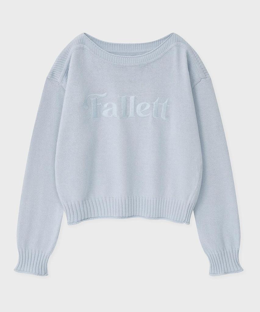 FALLETT Story Logo Embroidered Knit Sky Blue