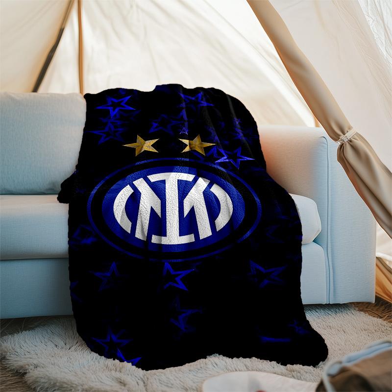 Inter Milan logo1 printed throw blanket—lightweight,soft,warm;versatile blanket for all seasons—perfect as &air-conditioning throw,nap blanket
