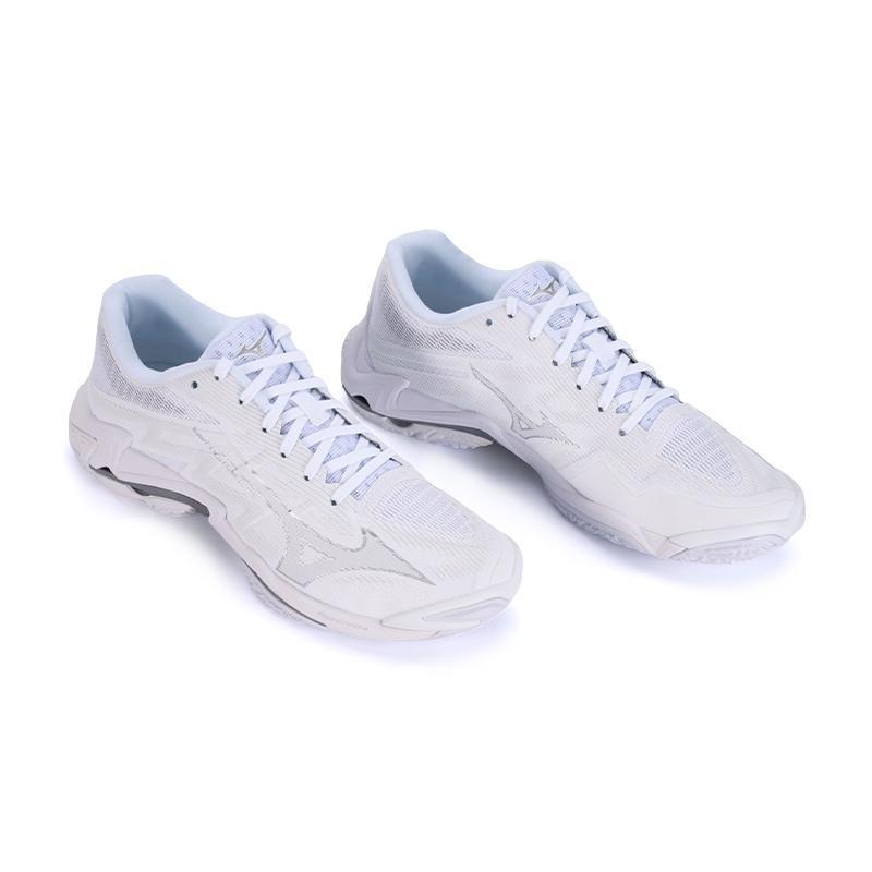 Mizuno Волейбольные кроссовки Wave Lightning Elite Unisex Низкие Серебристо-белые V1GA260053