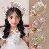 Elegant Pearl Butterfly Bridal Wreath Headband For Girl Wedding Party Hairbands Princess Flower Hair Band Jewelry Accessories