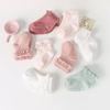 5Pair/Lot New Baby Children's Non-slip Autumn Winter Cotton Socks Solid Color Baby Foot Socks Girls Breathable Ruffled Socks