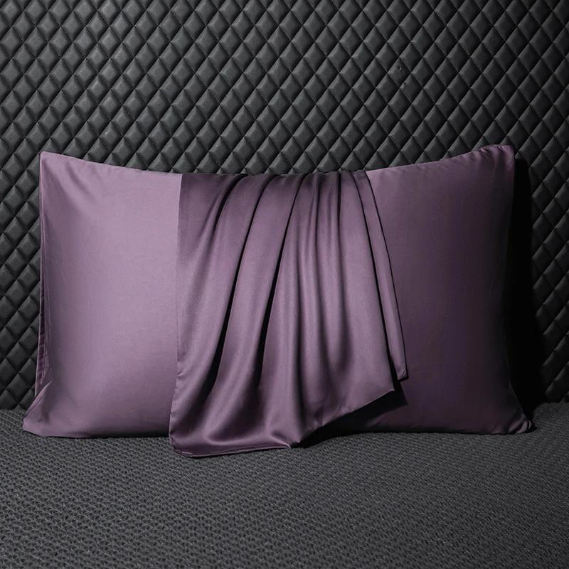 Silver Ion Mulberry Silk Pillowcase Double Sided Silky Soft Breathable Bedding 1pc or 2pcs