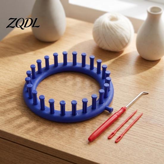 Knitting Loom Kit Set with Crochet Hook, Needle, Plastic Round Rectangular Yarn Weaving Long Scarves Kit, Beginner for DIY Hat Scarf Shawl Sweaters