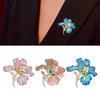 Elegant Floral Brooch With Enamel Craftsmanship And Imitation Pearls Detail For Women Jewelry Accessories