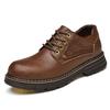 Fashion Genuine Leather Casual Shoes Outdoor Work Safety Shoes High Quality Solid Dress Shoes for Men Oxfords Leather Mens Casual Shoes
