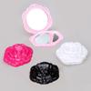 Double-Sided Rose Flower Makeup Mirror Handheld Cosmetic Mirror Travel Beauty Tool