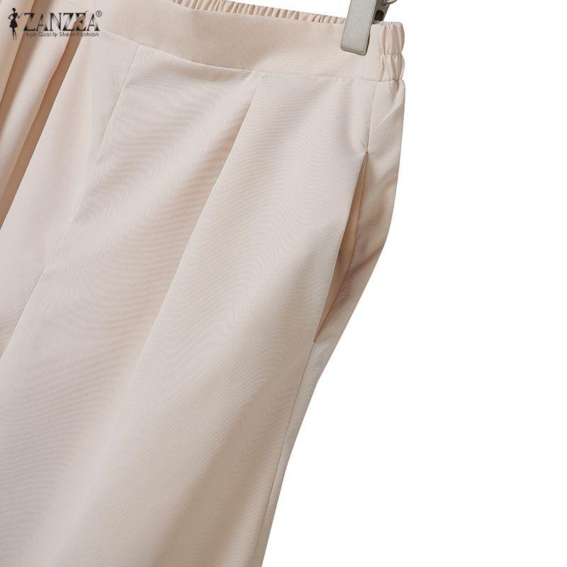 ZANZEA Женский кардиган-блейзер с длинным рукавом и брюки, повседневные костюмы-двойки