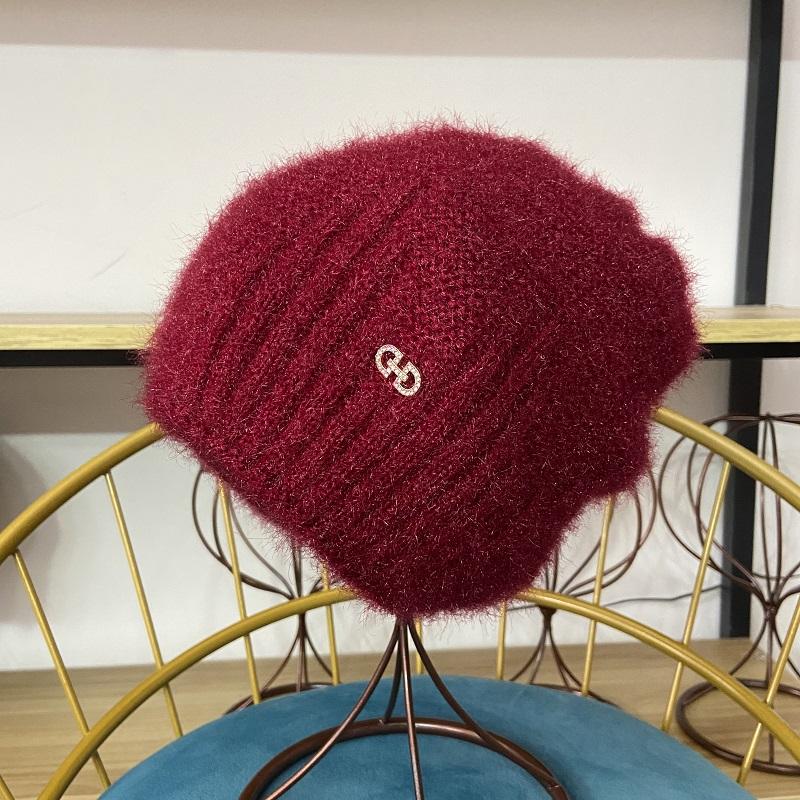 Зимние шапки для женщин, теплые толстые шапочки для девочек, уличные головные уборы, вязаные черепа, эластичные новые полосатые женские повседневные шапки со стразами