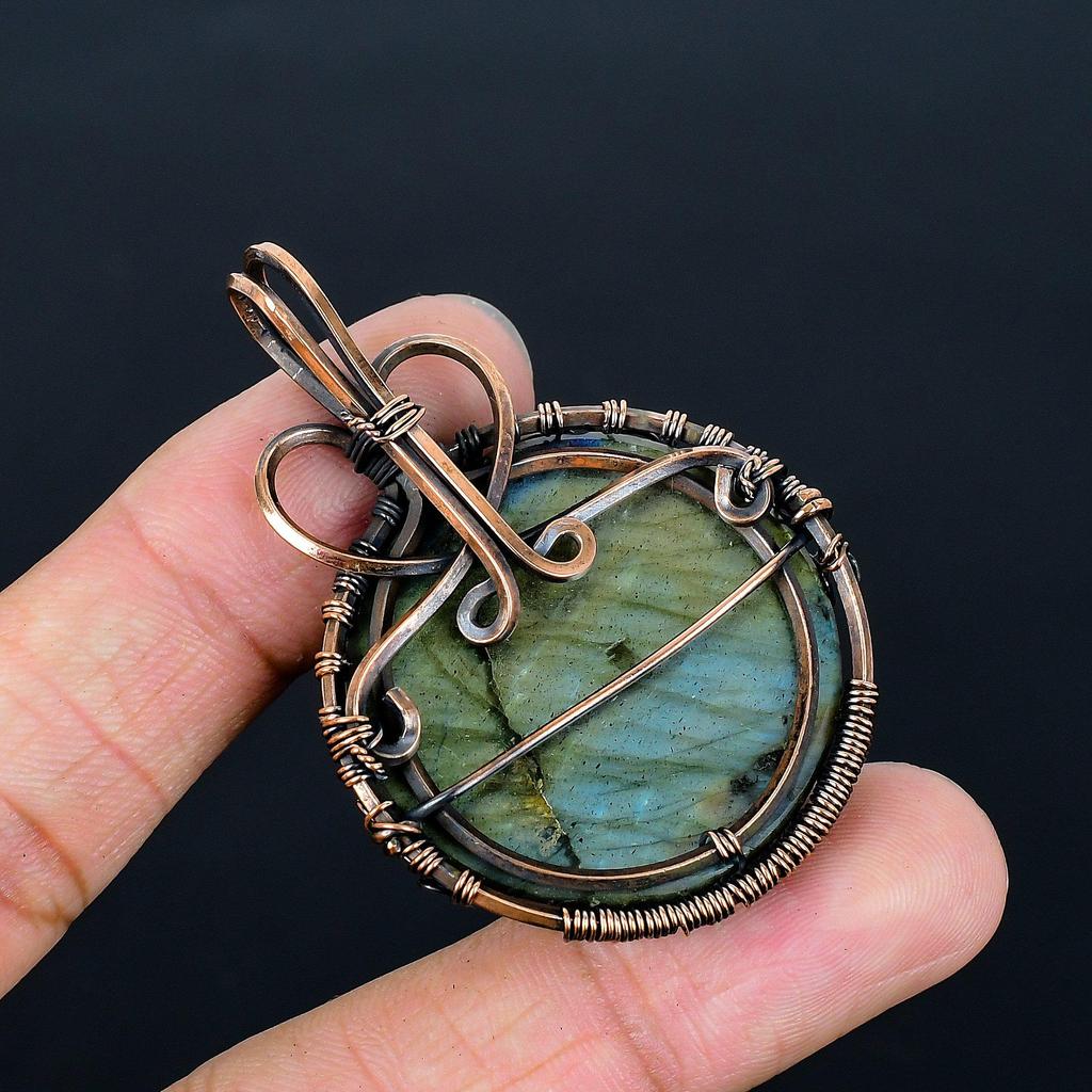 Tree Of Life Labradorite Pendant, 999 Copper Wire Wrap Pendant Gemstone Jewelry, Handmade Pendant Amazing Jewelry, Gift For Her